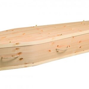 Solid Pine Coffin With Rope Handles