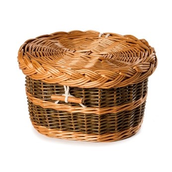 English Willow Ashes Casket Green